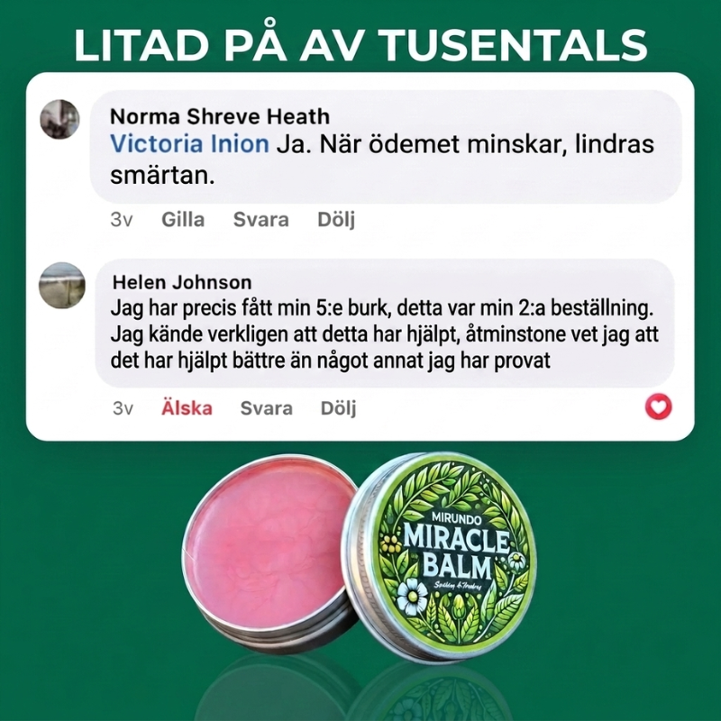Människor med svullnad älskar Miracle Balm – 60 dagars garanti